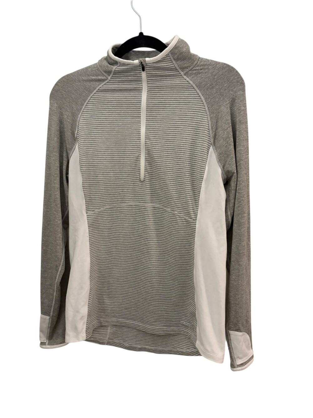 LL Bean Pullover Cotton Blend Layering M Skiing Hiking Outdoorsy 1/4 Zip Sporty